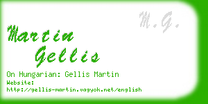 martin gellis business card
